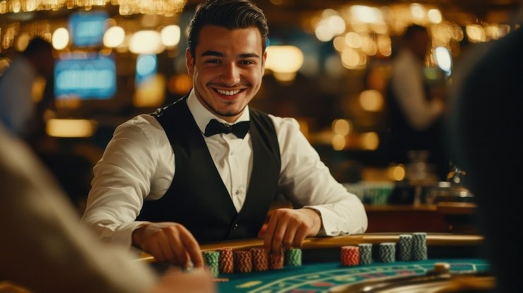 Dealer Galactic Gems berinteraksi dengan pemain melalui siaran video langsung